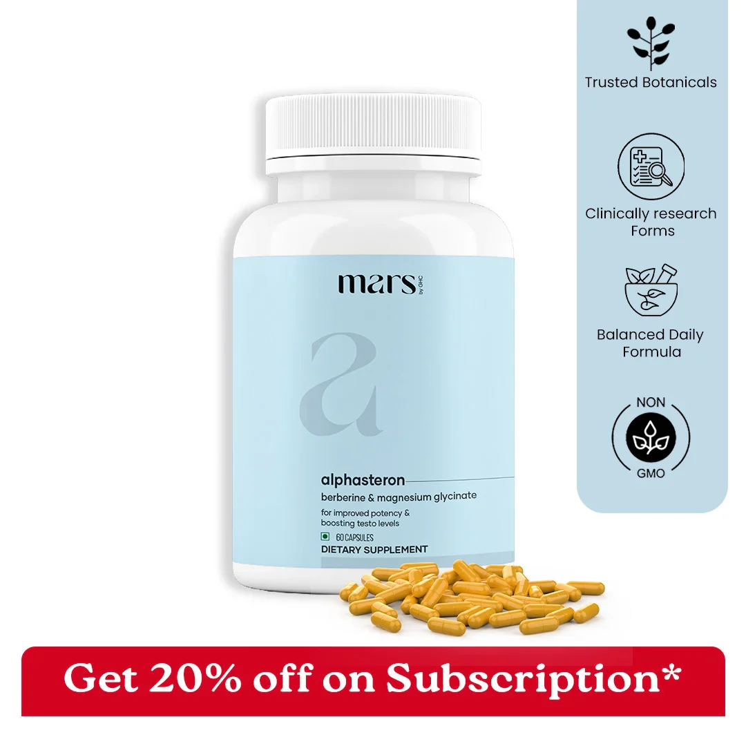 AlphaSteron Capsules with Maca Root, Magnesium & Berberine : Vitality, Strength & Metabolic Support (60N)