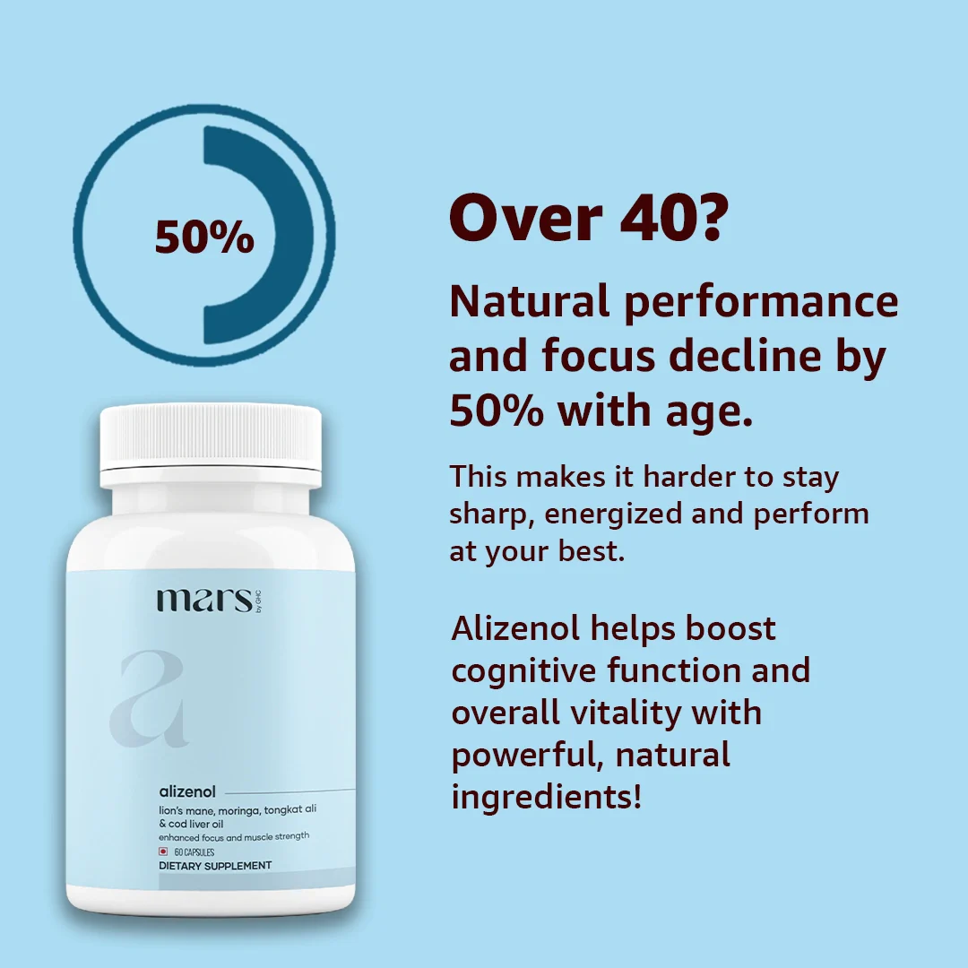 Mars Alizenol Capsules with Lion’s Mane, Tongkat Ali & Cod Liver Oil - Drive, Stamina & Testosterone Support - Image 5