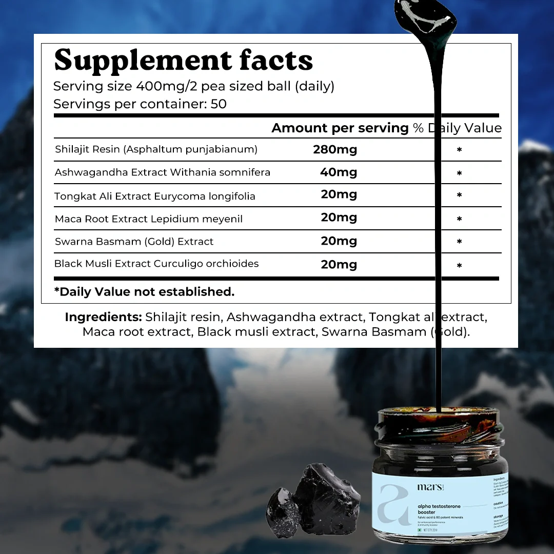 Mars Alpha Testosterone Booster - A New Age Solution for Stamina With Maca Root, Tongkat Ali, Shilajit Gold - Image 7