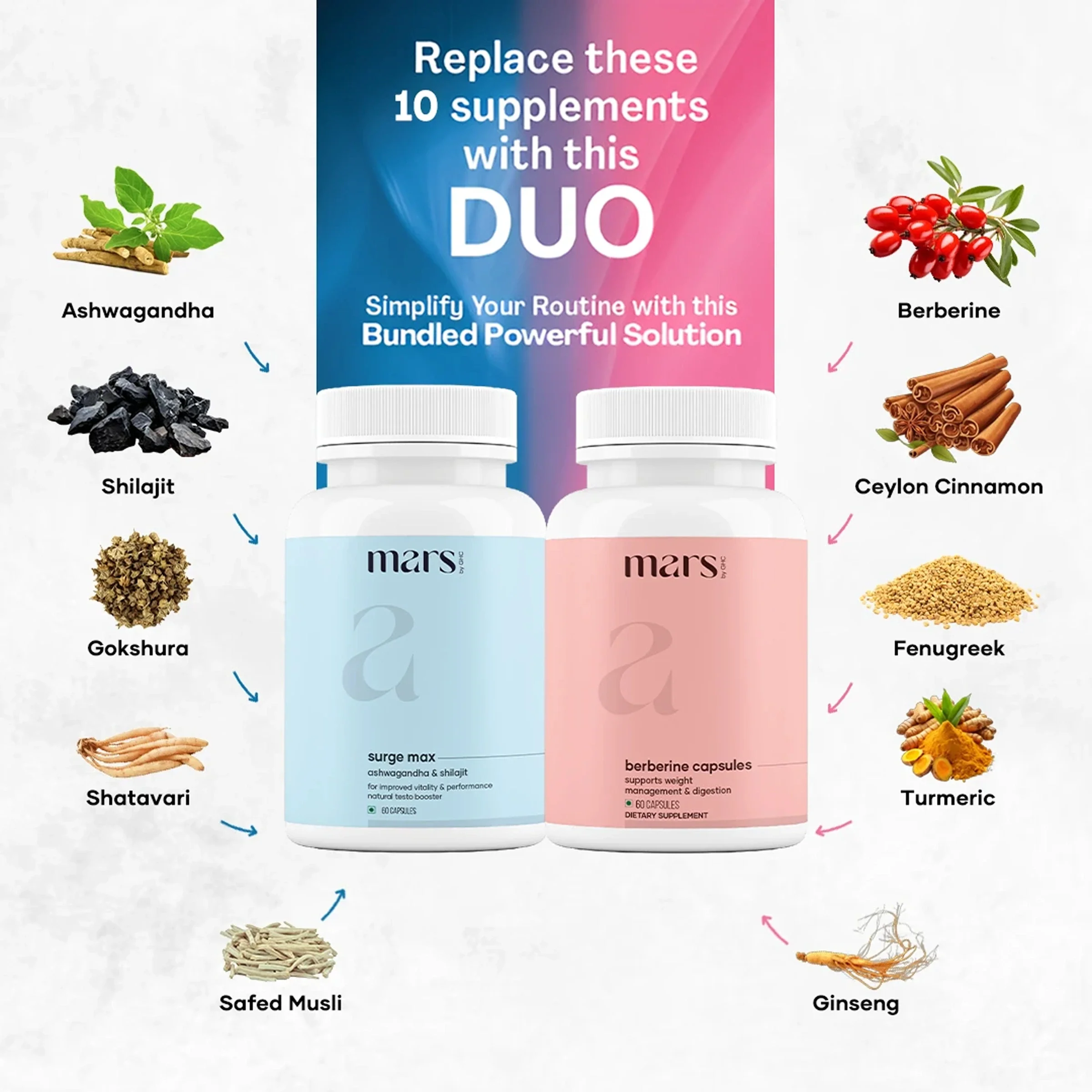 Mars AshwaBurn Bundle: Powered by Ashwagandha & Berberine Capsules - Image 3