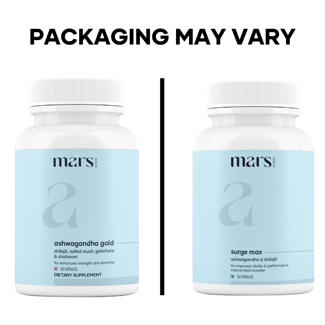 Mars Ashwagandha Gold – Energy, Strength, and Endurance Formula Powered with Shilajit & Gokshura