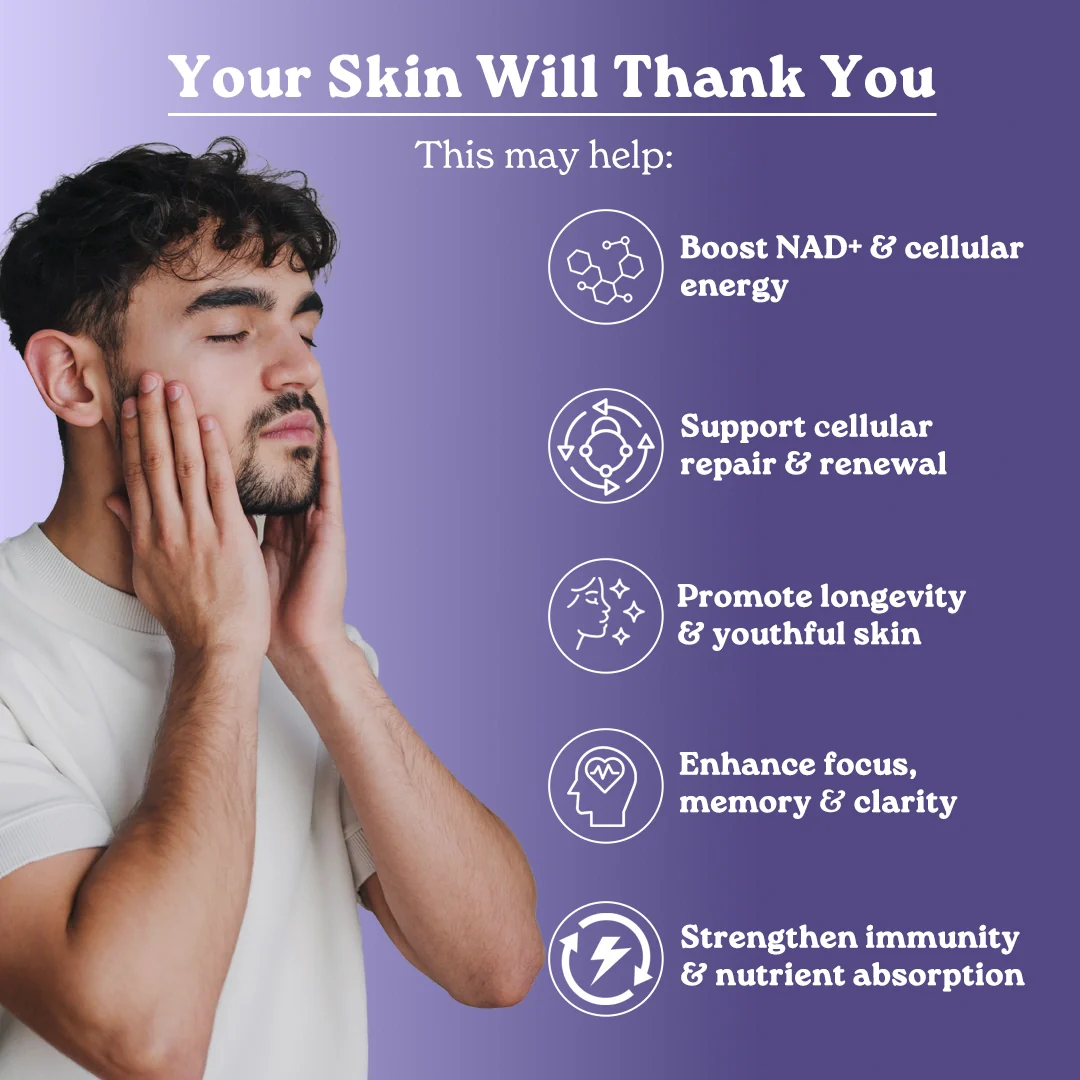 Mars BetaNMN Peptides for Cellular Revitalization, Anti-Aging & Longevity Boost | Capsules powered by Trimethylglycine & Quercetin (60 Capsules) - Image 6