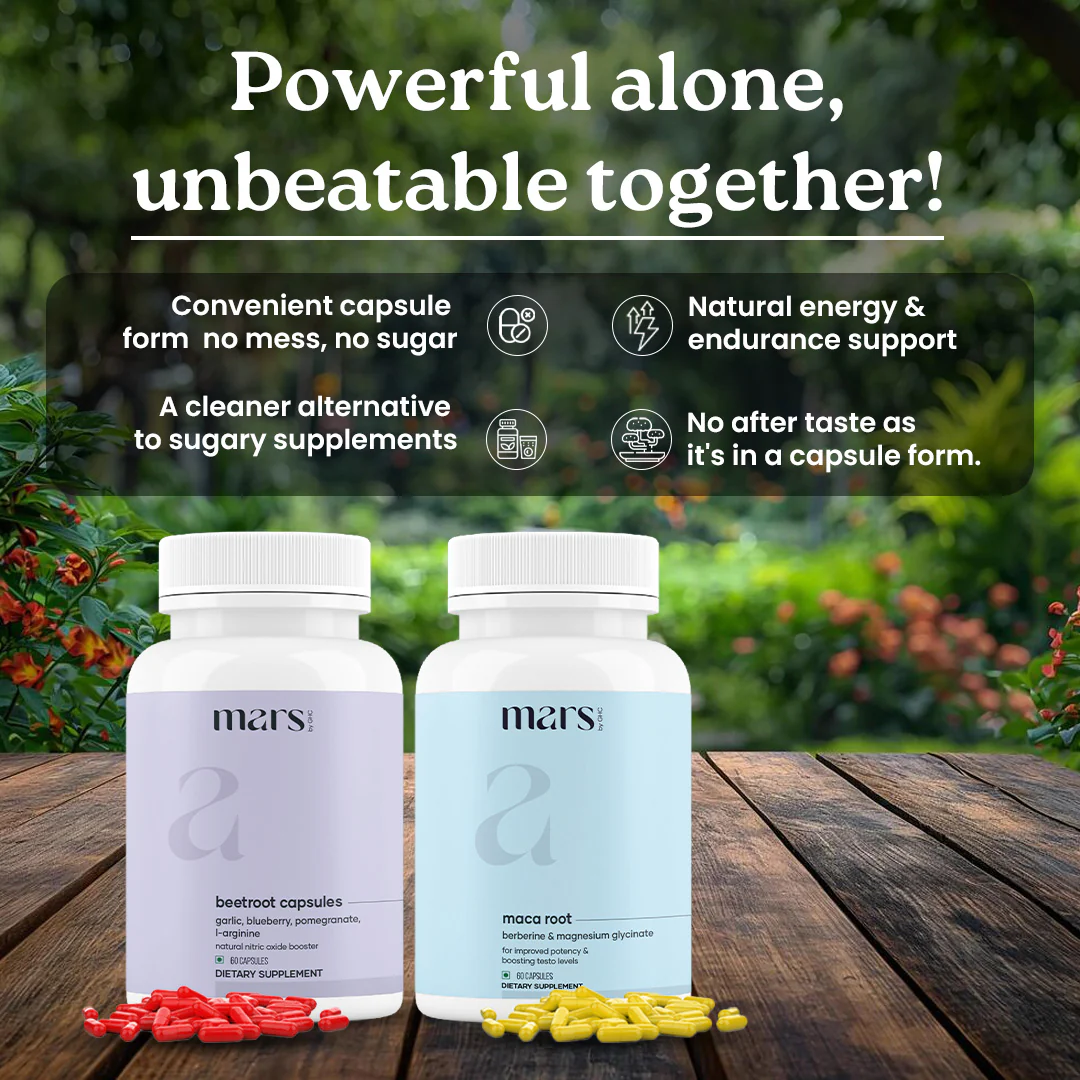 Mars Big G Combo: Powered by Nitric Oxide Booster & Maca Root Capsules - Image 3