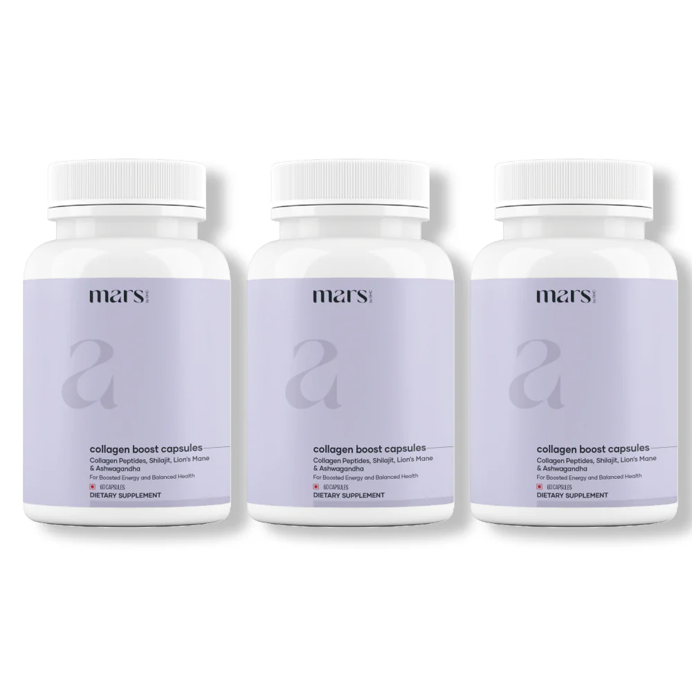 Mars Collagen Boost Capsules Powered with Tri-Peptides, Shilajit, Ashwagandha & Lion's Mane – Skin, Joint, and Brain Health Support (60N) - Image 7