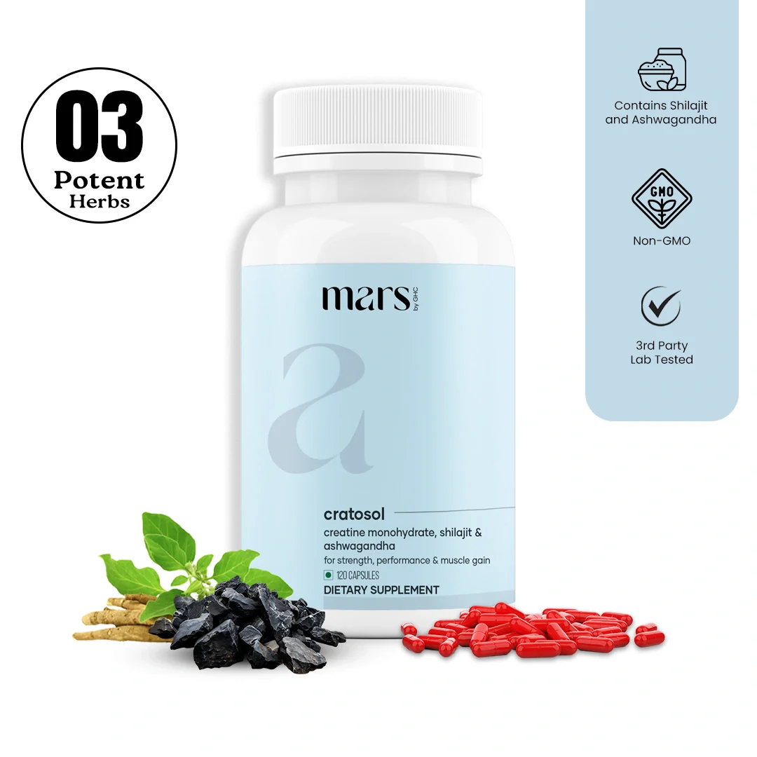 Mars Cratosol: Powered with Creatine Monohydrate, Shilajit and Ashwagandha