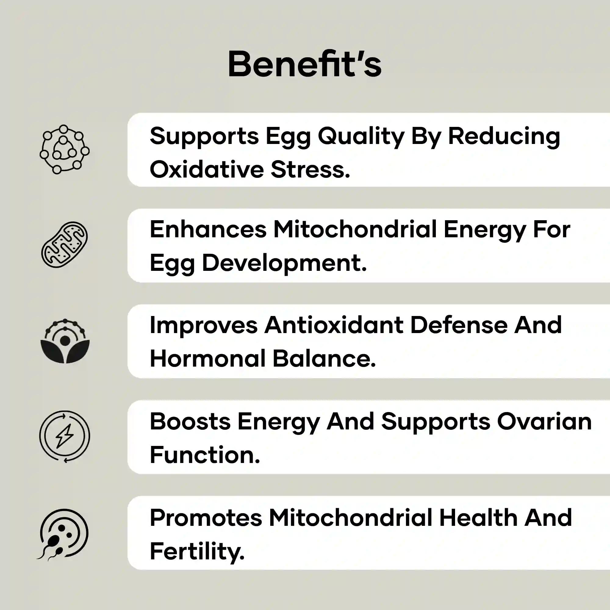 Mars Egg Quality+ Capsules with CoQ10, Alpha Lipoic Acid - Cellular Vitality, Ovarian Health & Egg Quality Support - Image 3