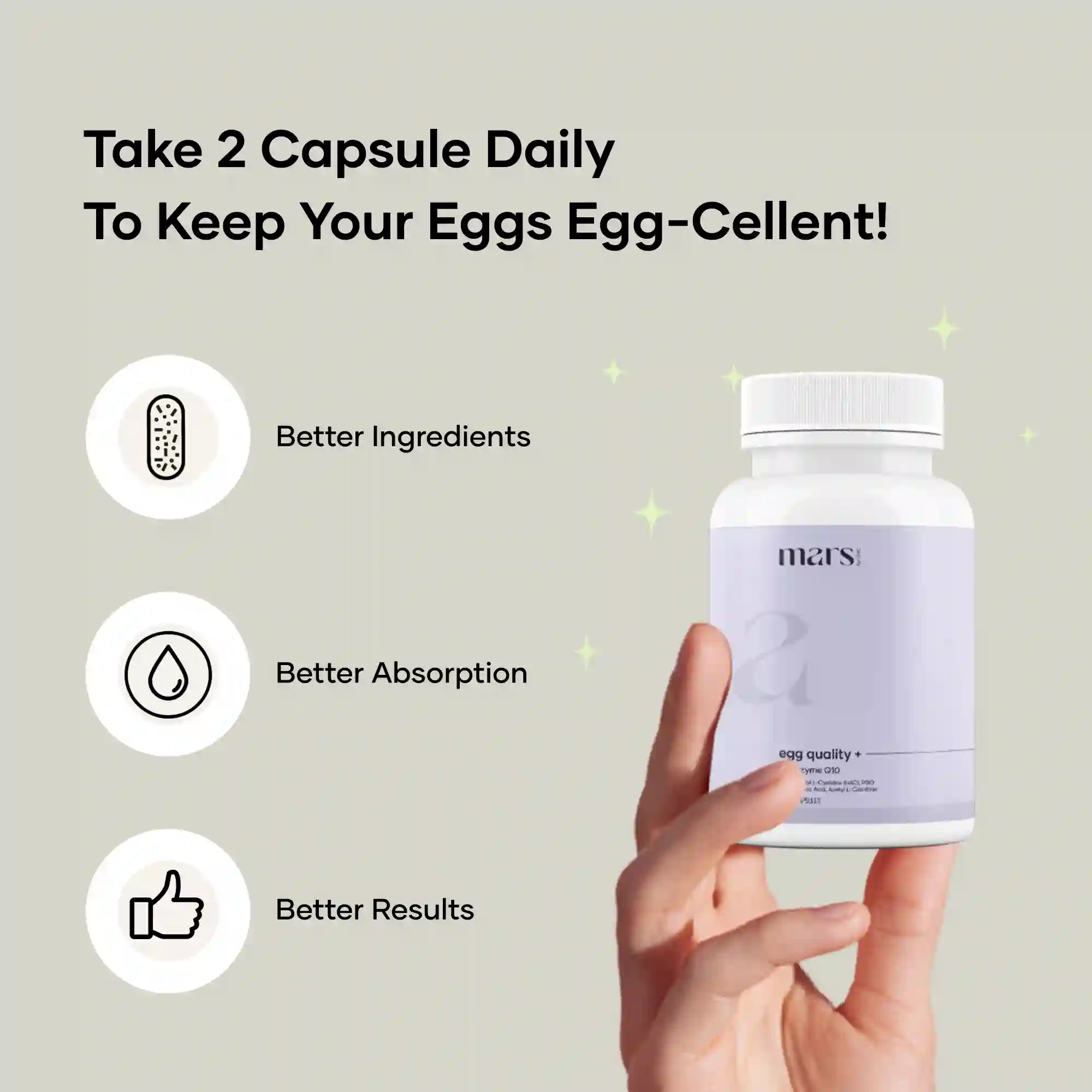 Mars Egg Quality+ Capsules with CoQ10, Alpha Lipoic Acid - Cellular Vitality, Ovarian Health & Egg Quality Support - Image 4