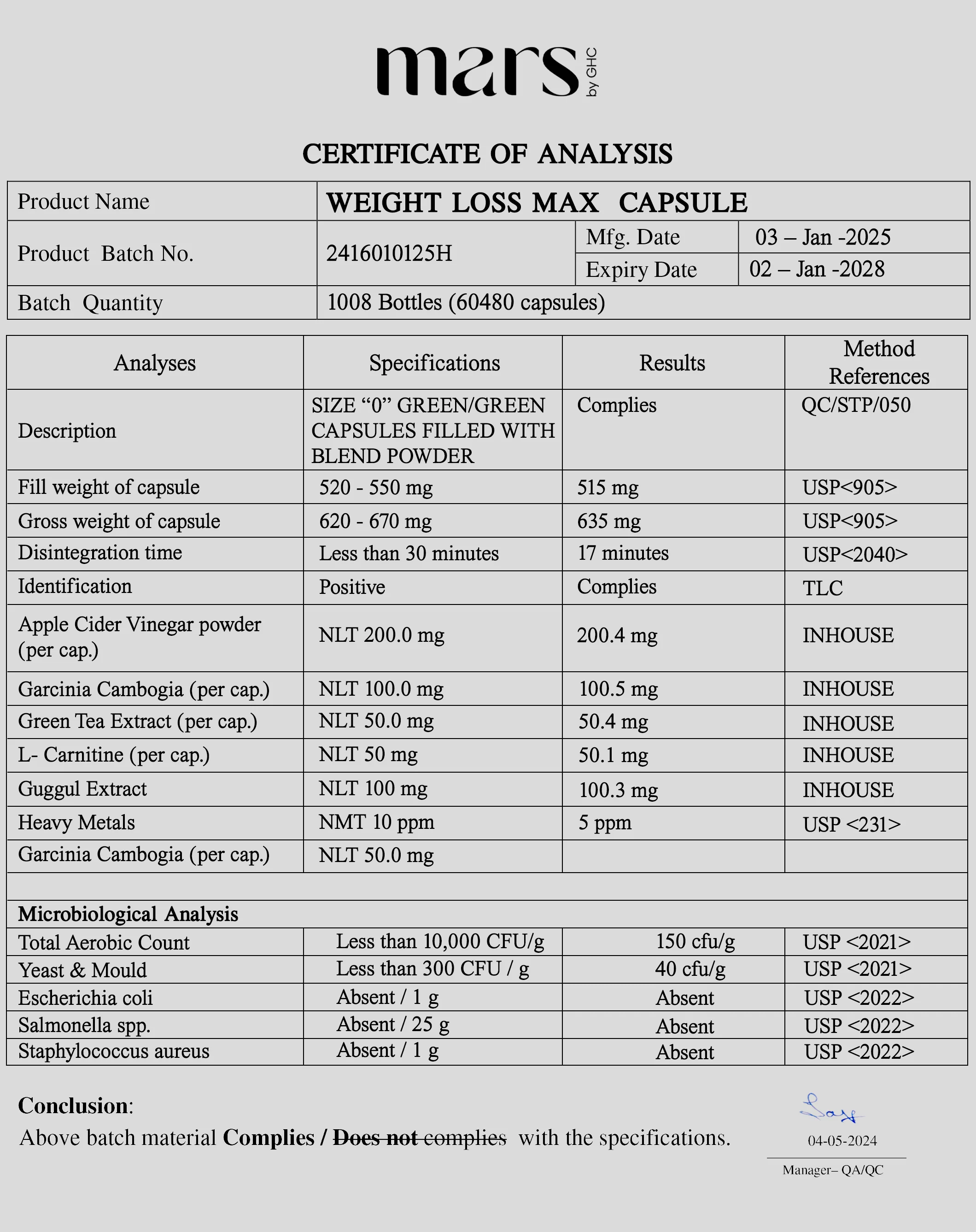 Mars FitMax Capsules: Powered with L-Carnitine, Garcinia Cambogia & Guggul - Image 3