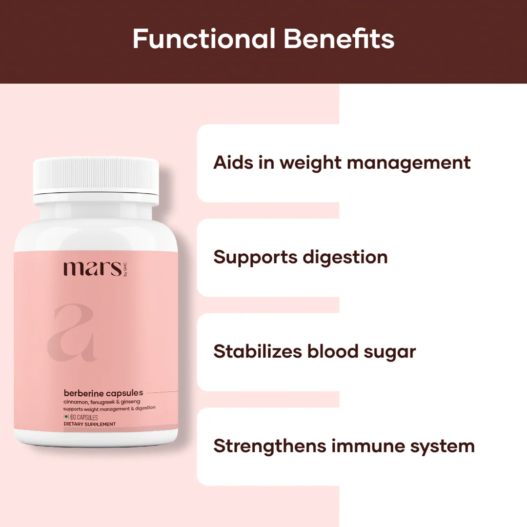 Mars FatBurn Berberine Formula Caps: Powered with Himalayan Berberine, Ceylon Cinnamon & Ginseng - Image 3