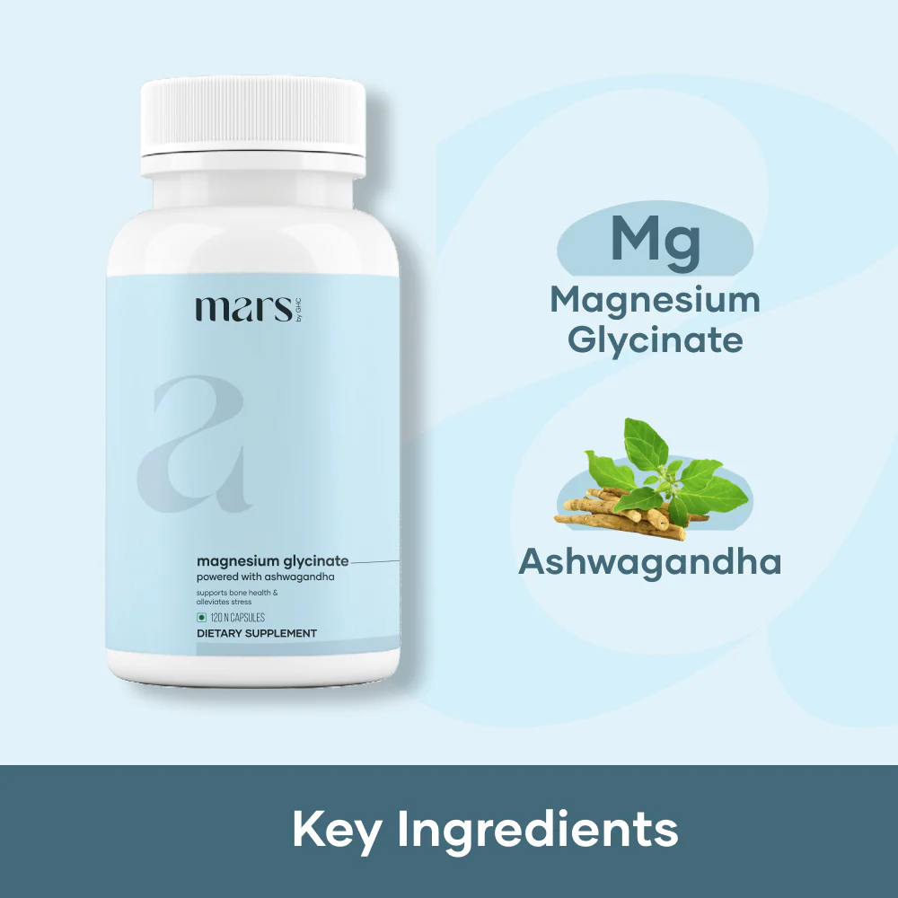 Magnesium Glycinate Capsules: Powered with Ashwagandha (120 N) - Image 2