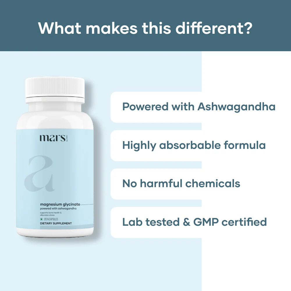 Magnesium Glycinate Capsules: Powered with Ashwagandha (120 N) - Image 5