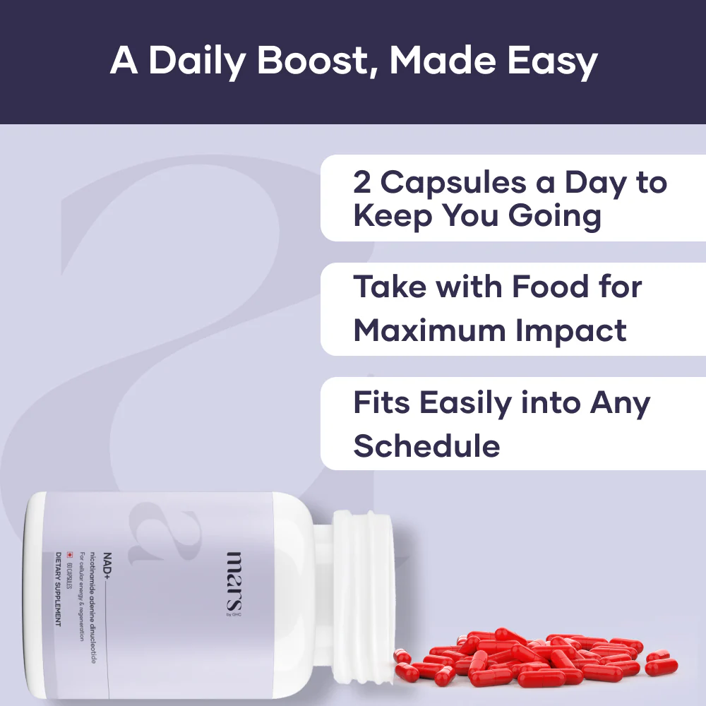 Mars NAD+ Capsules with NR & Vitamin B3 – Cellular Energy, Brain Health & Resilience Support (60N) - Image 5