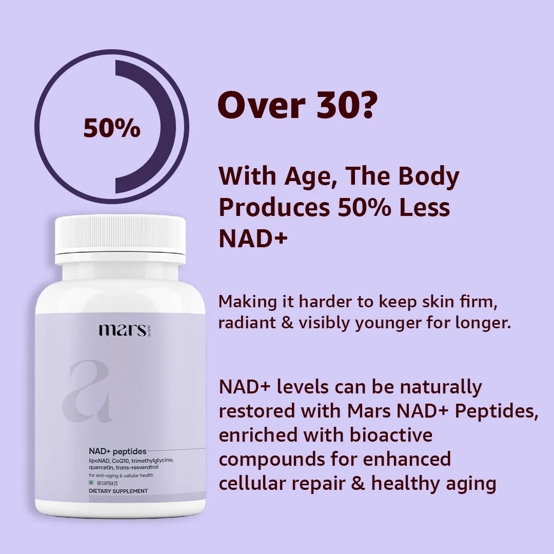 Mars NAD+ Peptides with LipoNAD & Trans-Resveratrol – Anti-Ageing, Brain Health & Longevity Support (60 Capsules) - Image 5