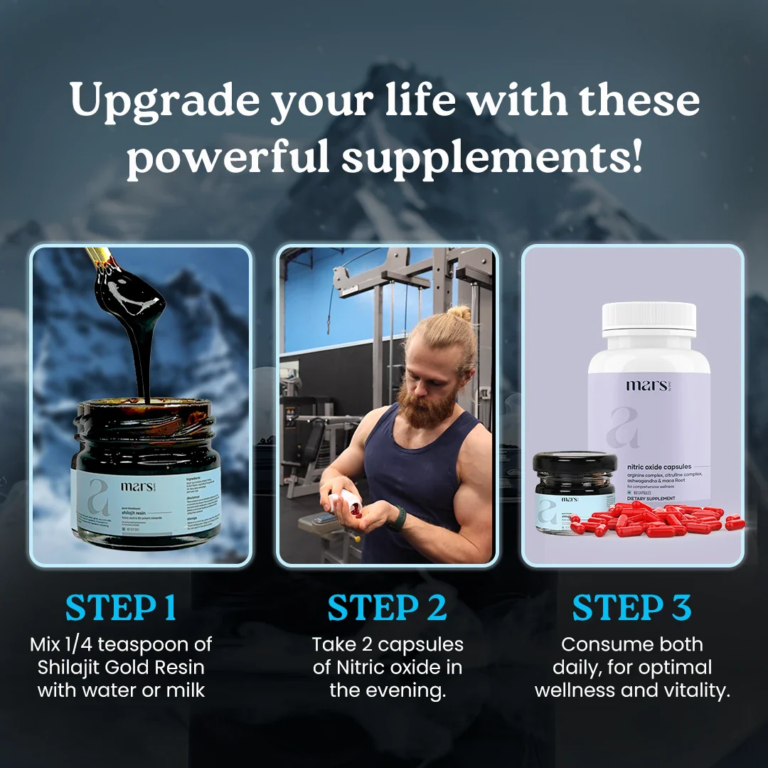 Mars Nitro Boost+ - Pure Himalayan Shilajit Gold Resin & Nitric Oxide Capsules - Image 8