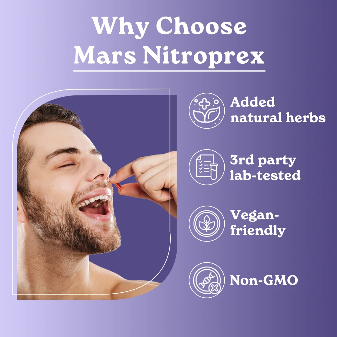 Mars NitroPrex with L-Arginine & Beetroot - Blood Flow, Size & Bedroom Performance (60N) - Image 12