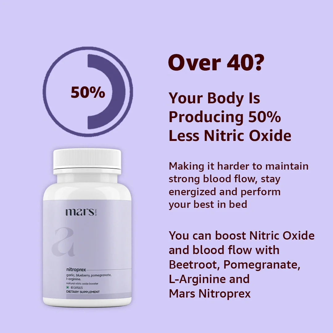 Mars NitroPrex with L-Arginine & Beetroot - Blood Flow, Size & Bedroom Performance (60N) - Image 5