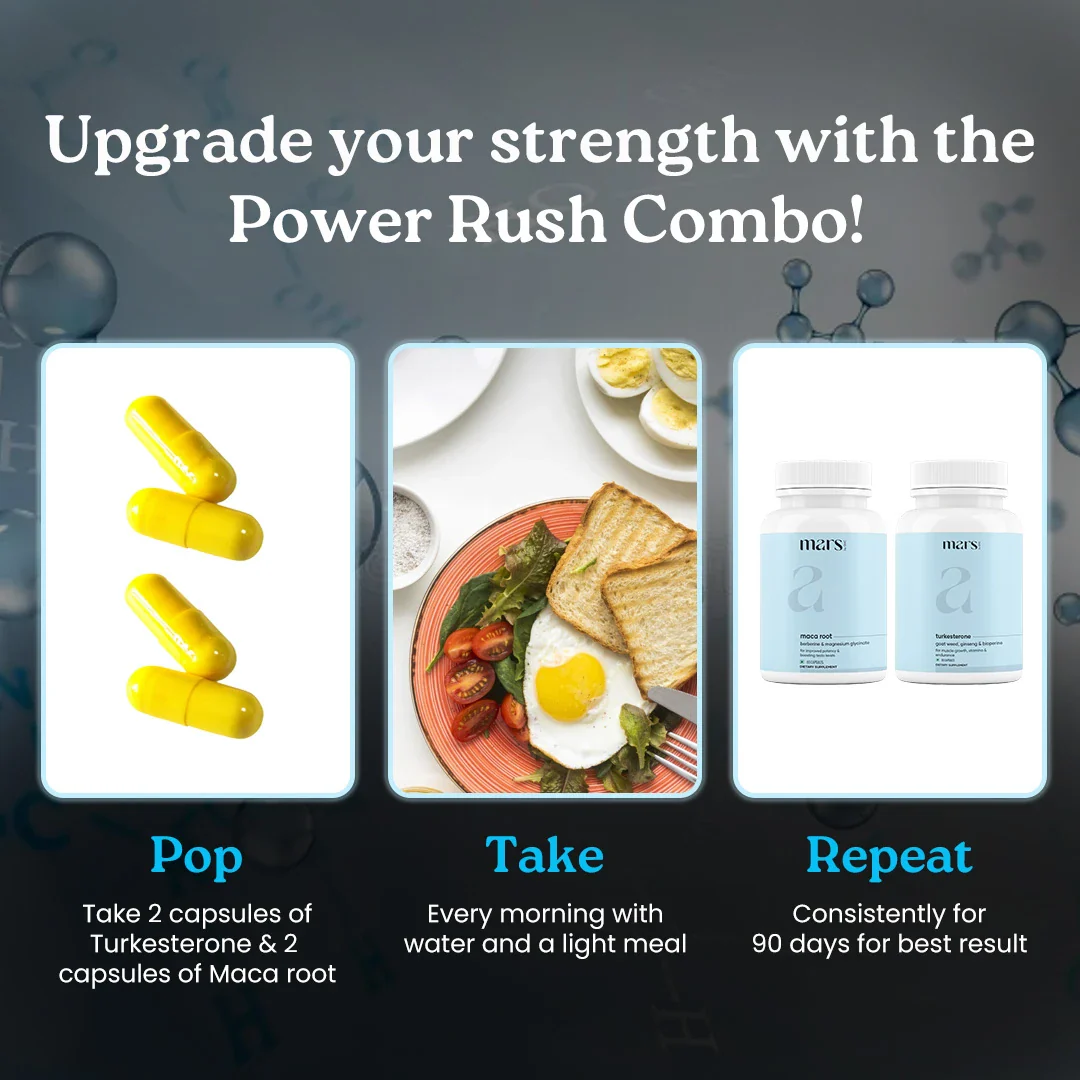 Mars Power Rush Combo - Powered by Turkesterone & Maca Root - Image 4