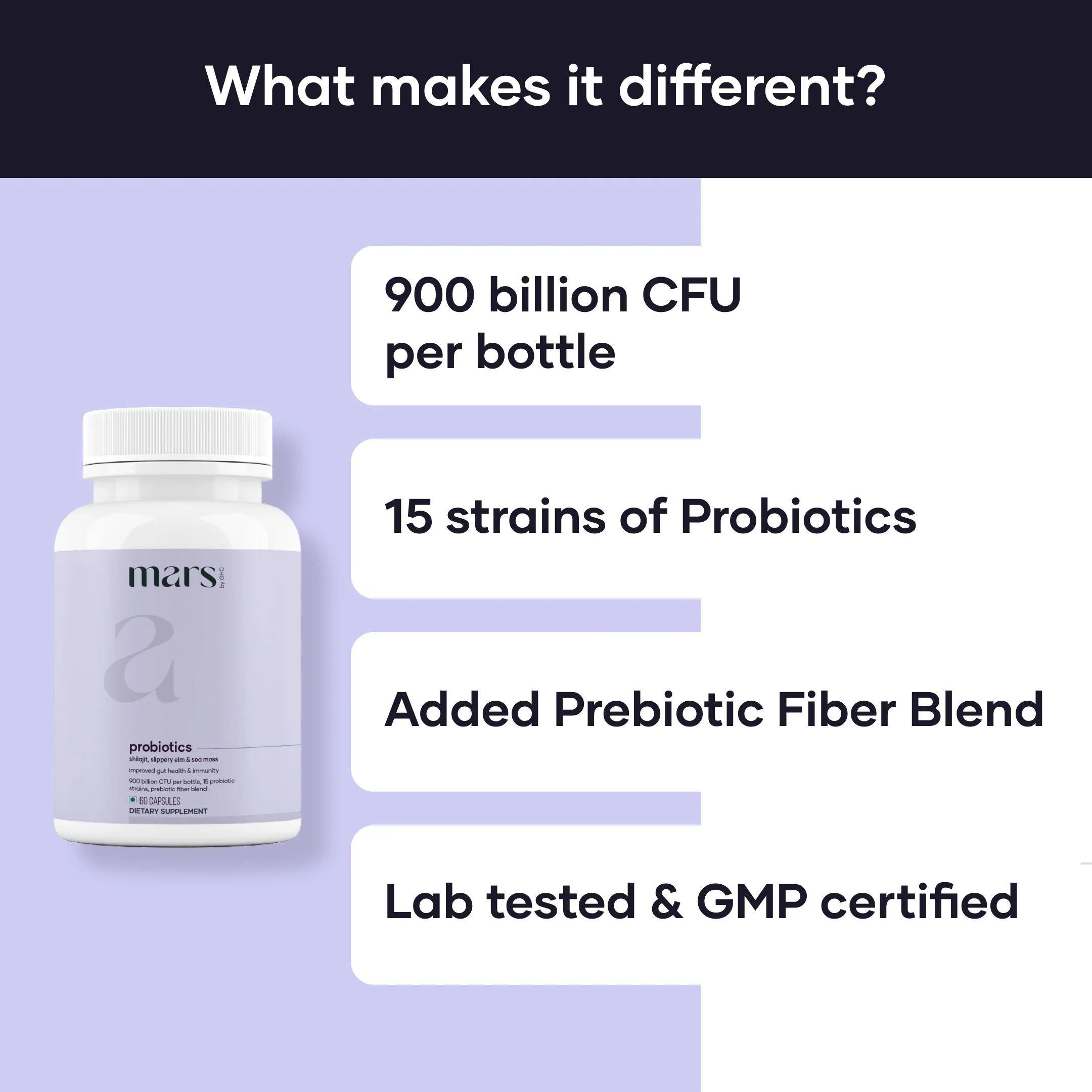 Mars Probiotics for Men: Powered with Shilajit, Sea Moss & Slippery Elm - Image 4
