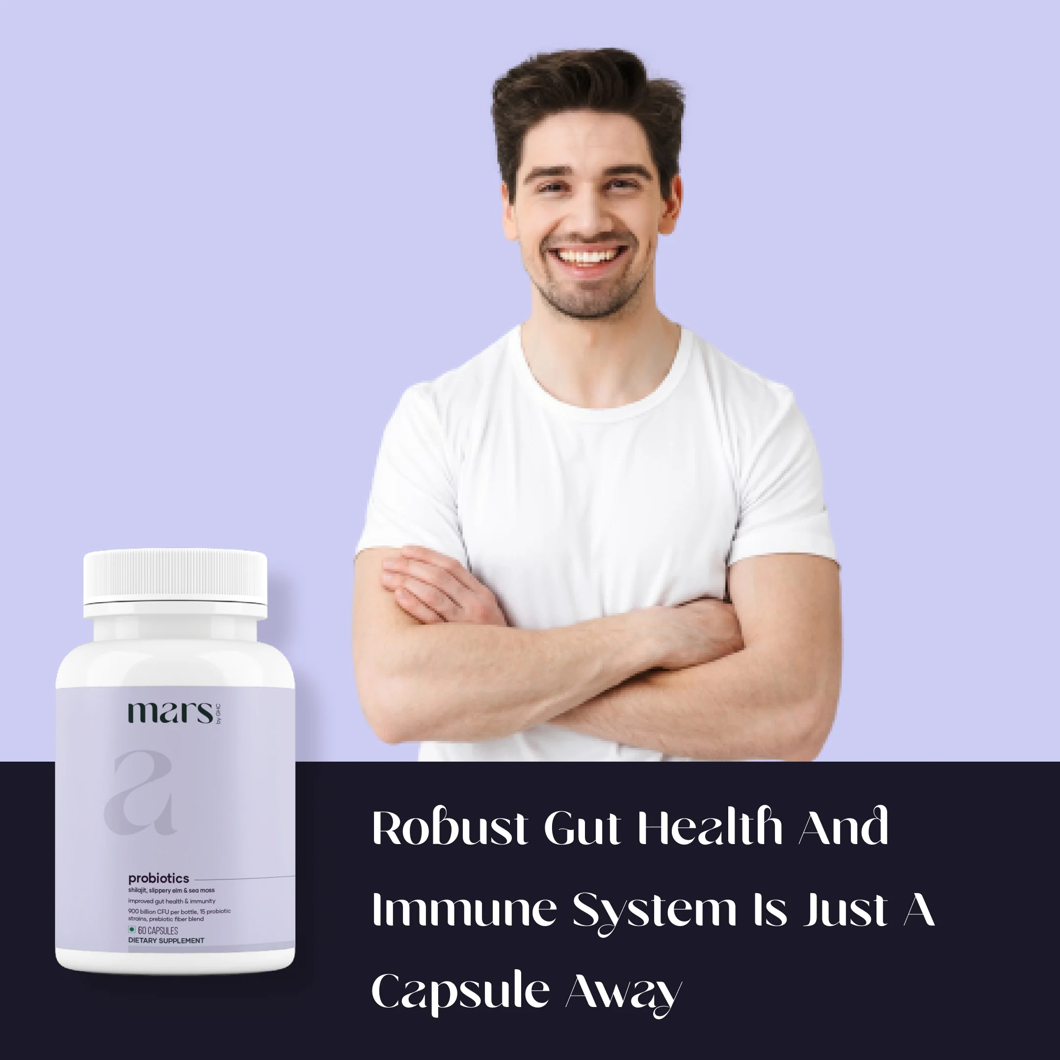 Mars Probiotics for Men: Powered with Shilajit, Sea Moss & Slippery Elm - Image 6