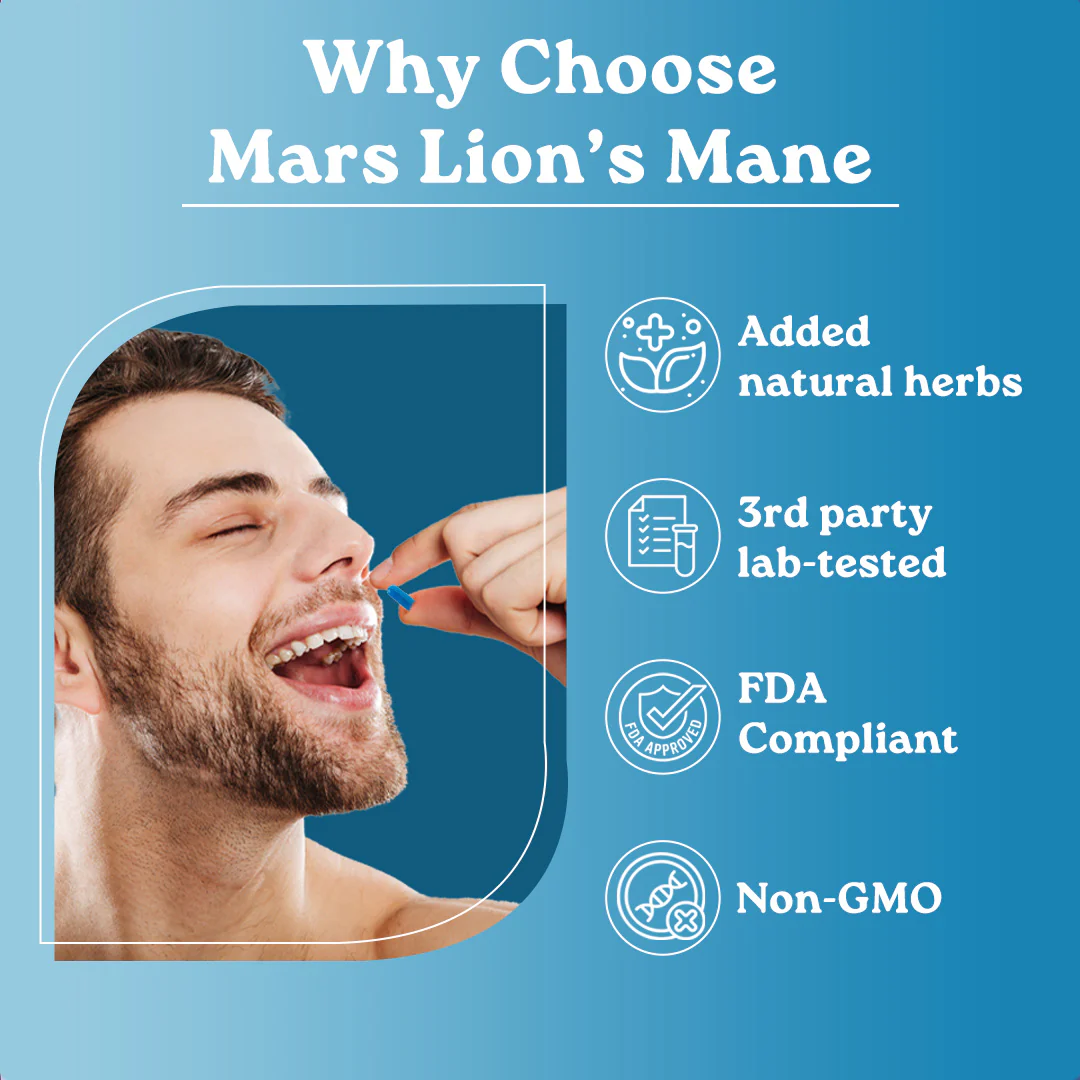 Mars Lion’s Mane Capsules with Tongkat Ali, Moringa & Cod Liver Oil – Stamina, Drive & Performance Support - Image 12
