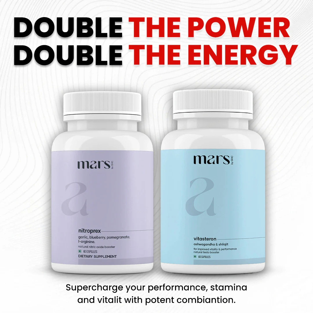 Mars Rise Max Combo: Dual Action Testosterone & Nitric Oxide Support for Strength, Stamina & Performance - Image 2
