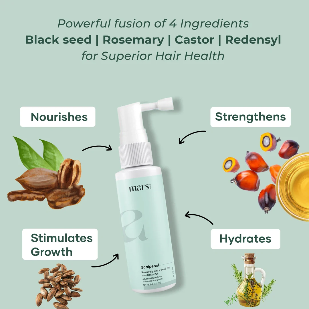 Mars Scalpenol – Powered by Rosemary, Black Seed Oil, and Castor Oil - Image 3