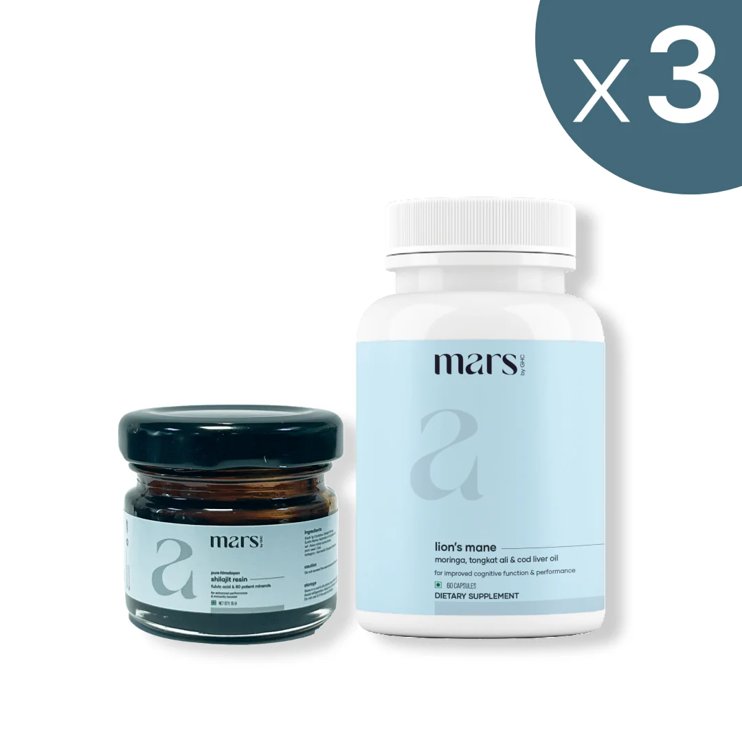 Mars Strength Max Combo: Pure Himalayan Shilajit & Lion’s Mane Caps Powered With Tongkat Ali - Image 9