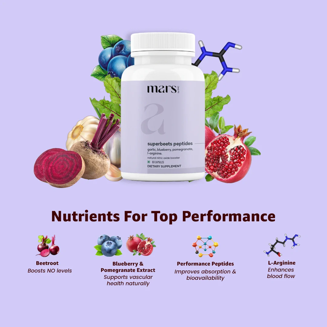 Mars SuperBeets Performance Peptides with L-Arginine, Beetroot & Antioxidants – Blood Flow, Performance & Recovery Support - Image 9