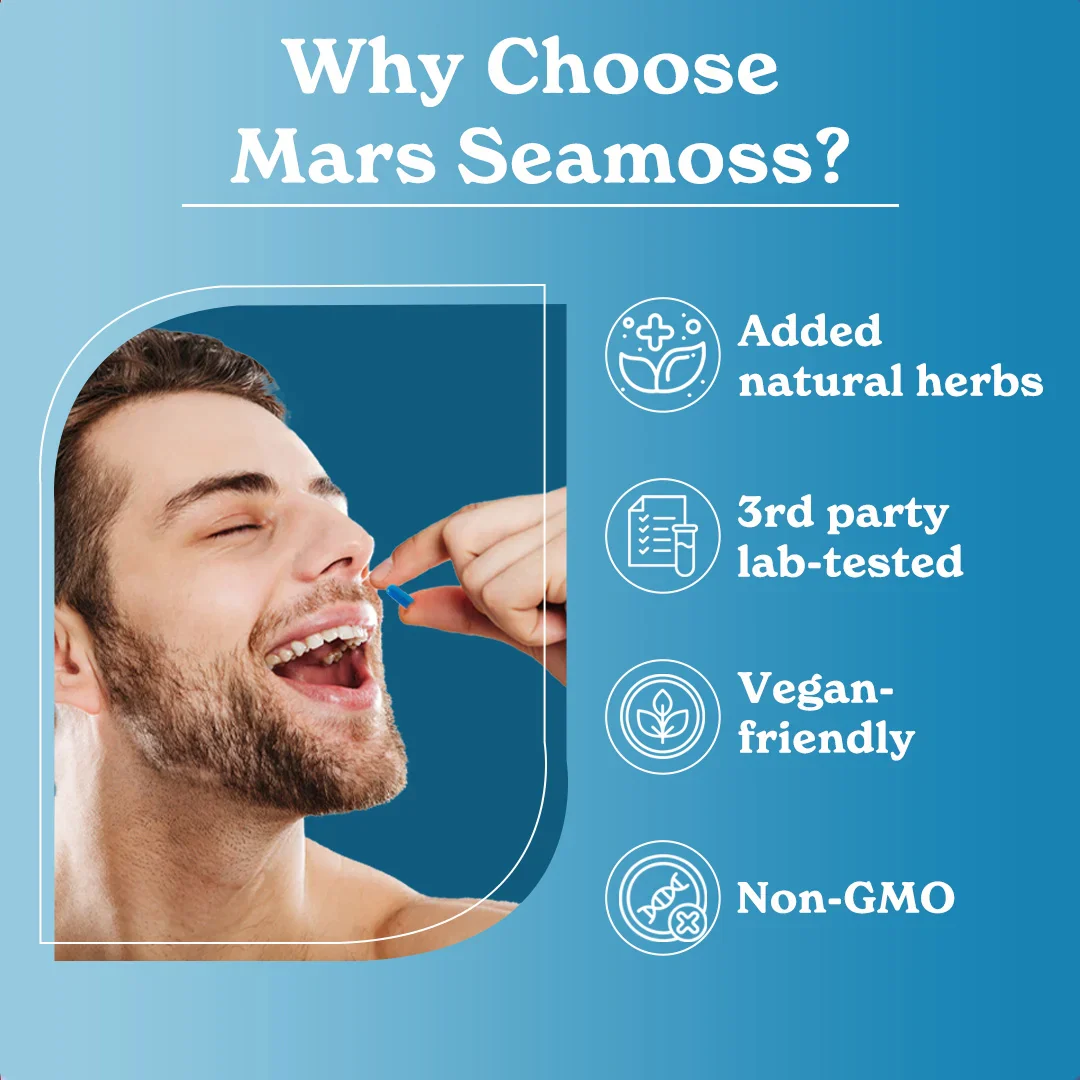 Mars Natural SeaMoss with Ashwagandha: Supports Energy, Testosterone & Liver Detox - Image 12