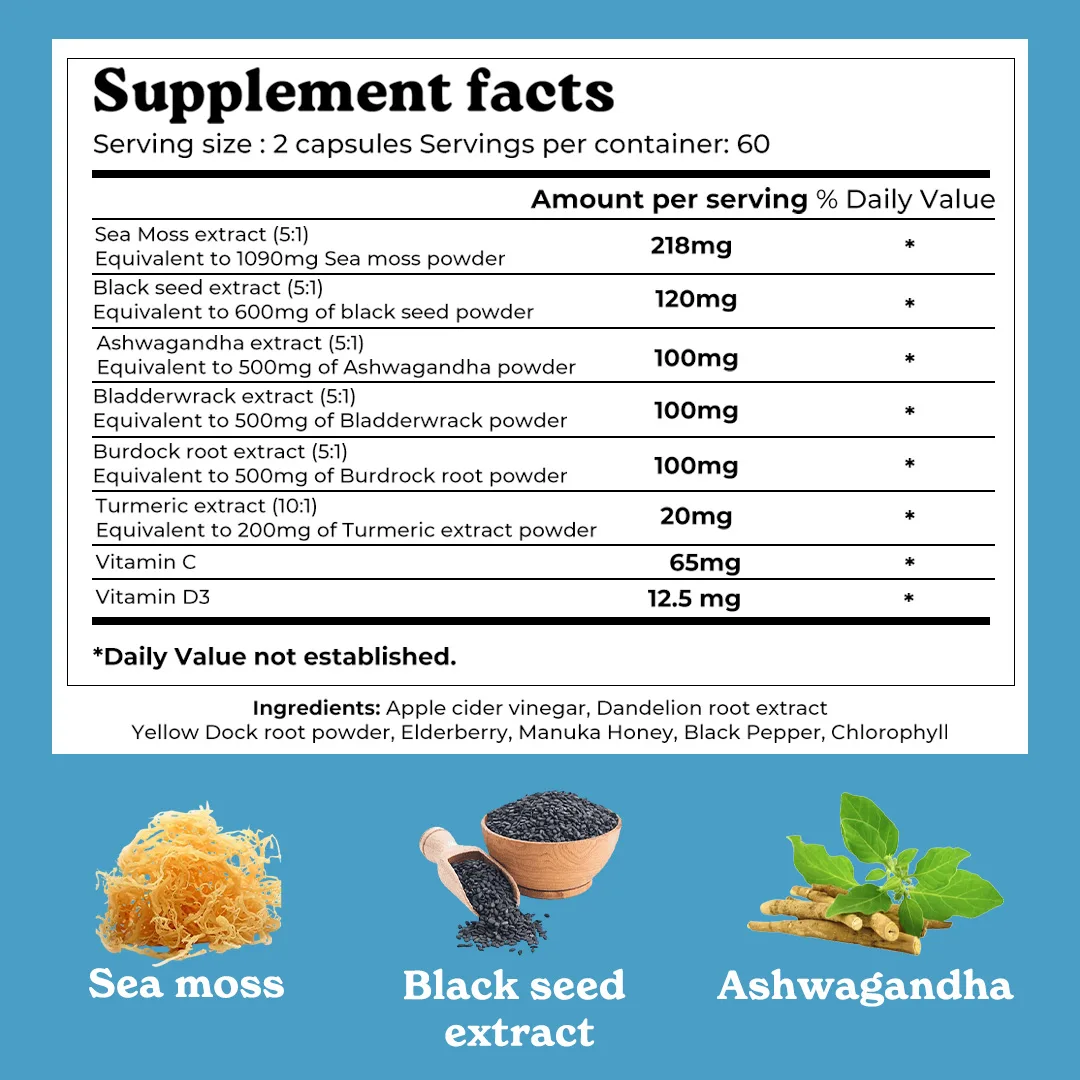 Mars Natural SeaMoss with Ashwagandha: Supports Energy, Testosterone & Liver Detox - Image 8