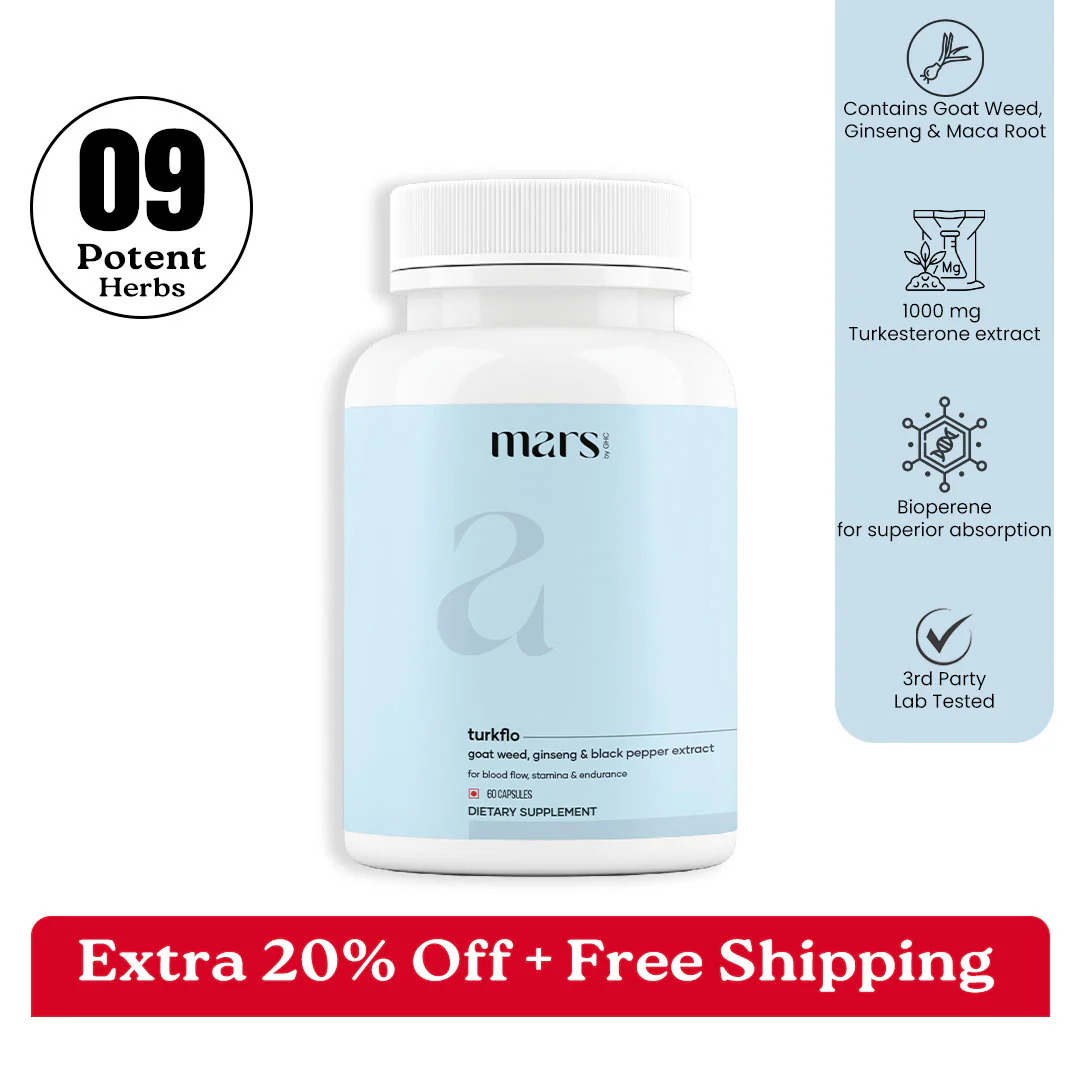 Mars TurkFlo: A Natural T-Level Booster For Better Blood Flow, Energy & Bedroom Game