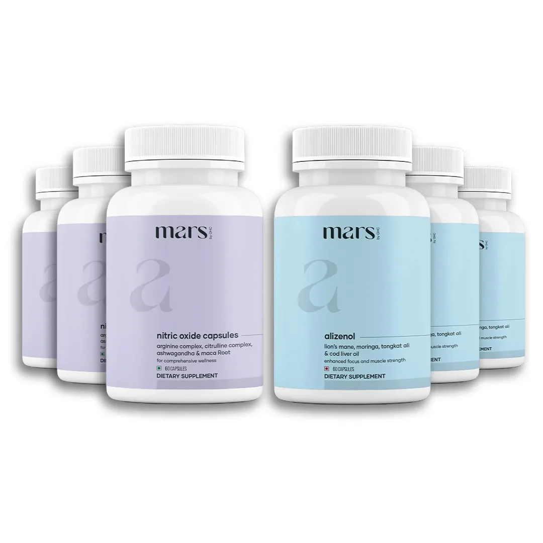 Mars Muscle Max Combo with Nitric Oxide Boosters & Lion’s Mane – Circulation, Energy & Testosterone - Image 3