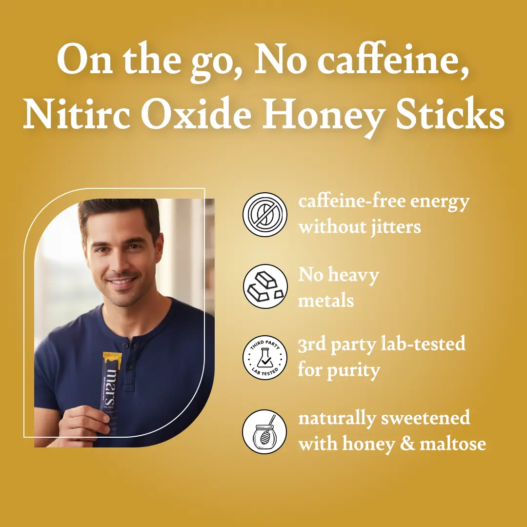 Nitric Oxide Honey Sticks - Natural Energy, Blood Flow & Stamina Booster with Ashwagandha, Maca Root, Tongkat Ali, L-Arginine & L-Citrulline - Image 5