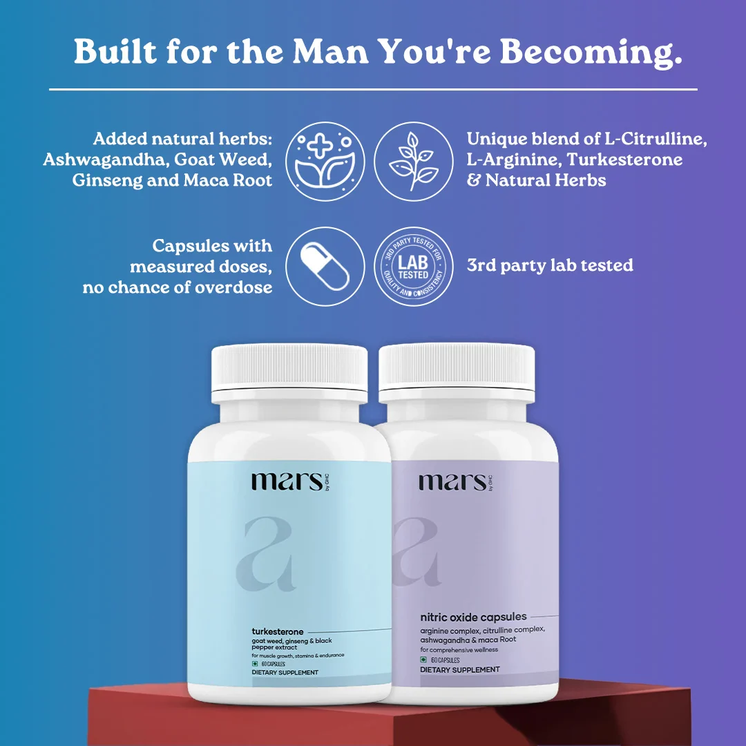 Mars Power Up Combo – Unlock Bigger Pumps, Stronger Performance & Testosterone Levels with Nitric Oxide & Turkesterone - Image 4