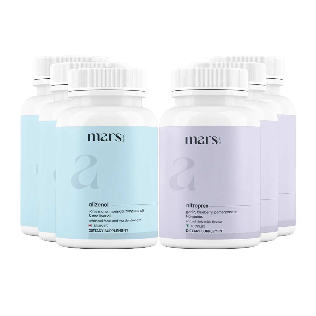 Mars SizeOMax Combo: Dual Action NitroPrex & Tongkat Ali Stack-  Blood Flow, Size & Performance - Image 3